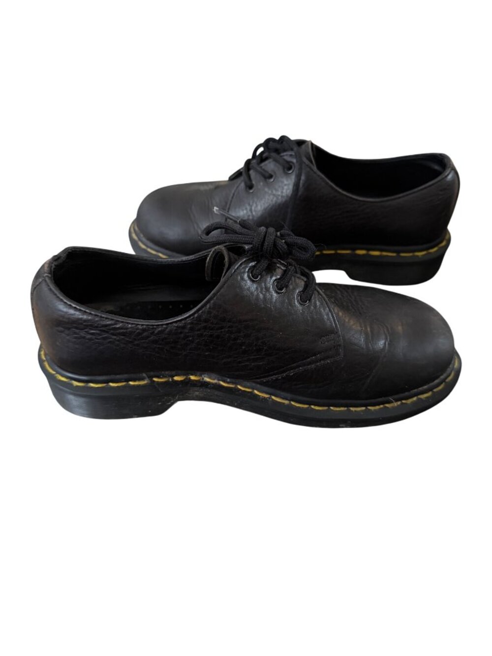 Dr. Martens Black Leather Lace-Up Oxford Shoes Made In England Size 6 - Picture 4 of 8